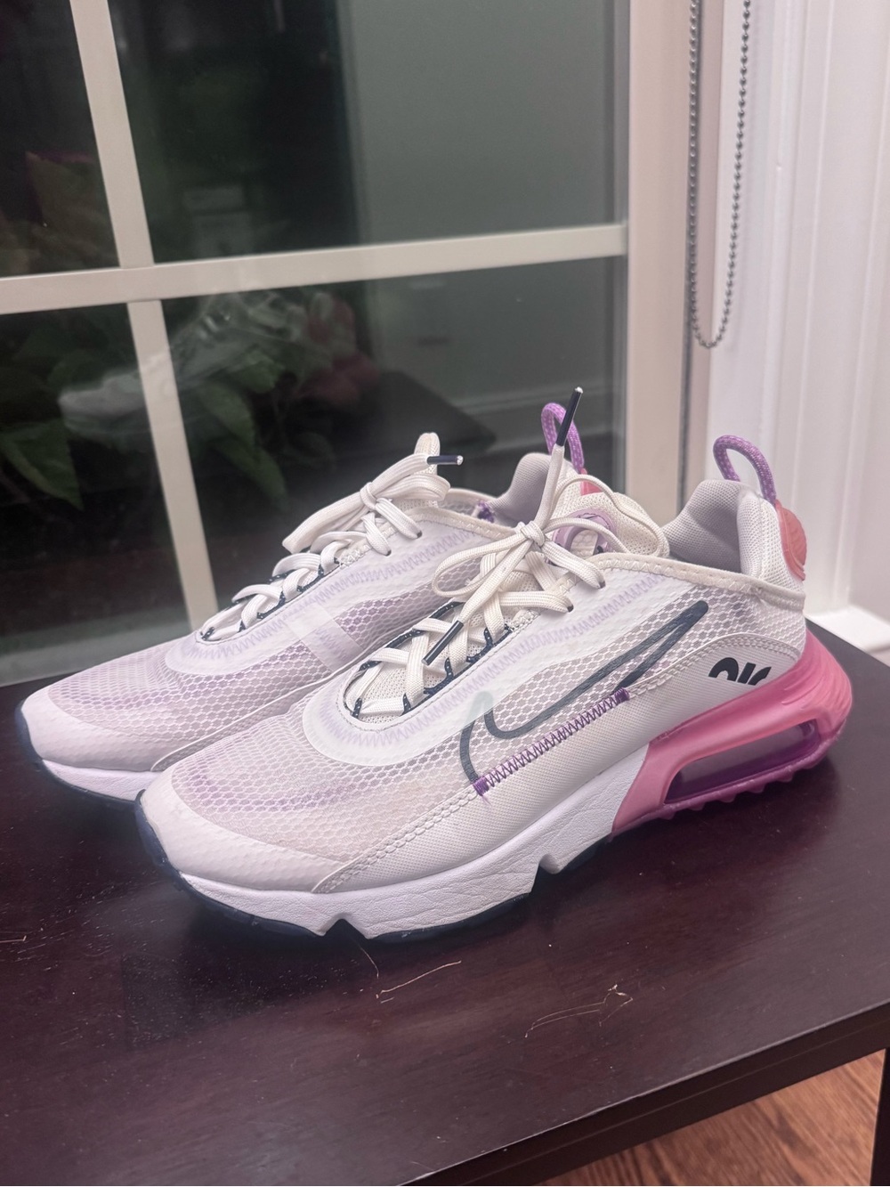 Nike Air Max 2090 GS Kids Girls White and Pink Sneakers Tennis Shoes Youth Sz 6